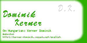 dominik kerner business card